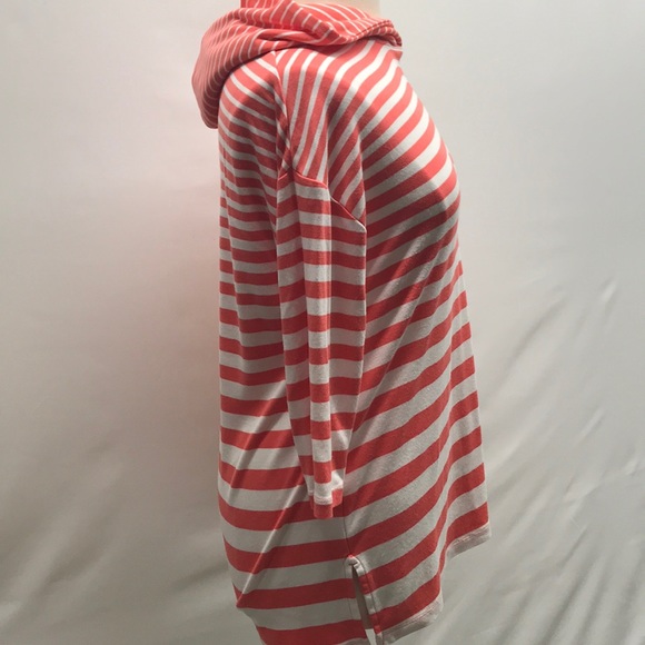 Lands End striped hooded tunic | size 16 - Picture 2 of 6